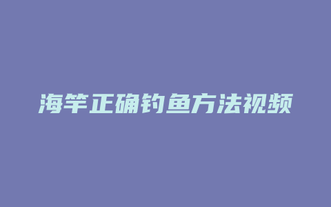 海竿正确钓鱼方法视频