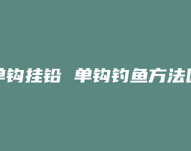 单钩挂铅 单钩钓鱼方法图解