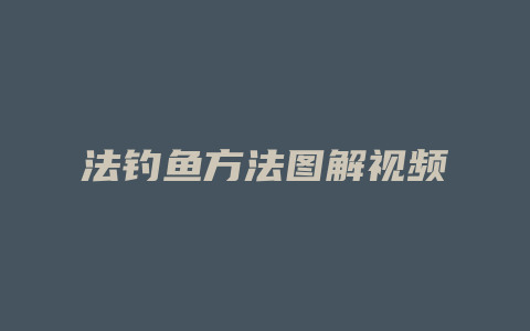 法钓鱼方法图解视频