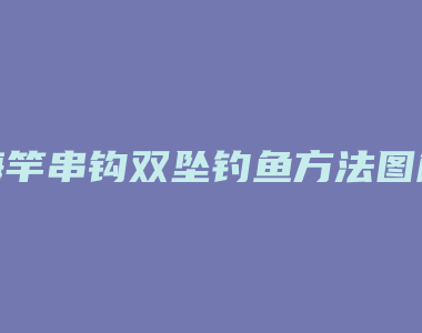 海竿串钩双坠钓鱼方法图解