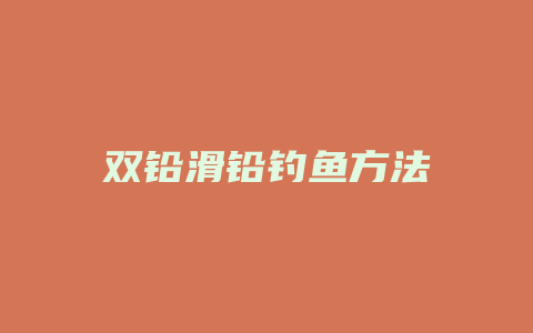 双铅滑铅钓鱼方法