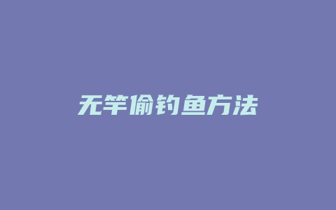 无竿偷钓鱼方法