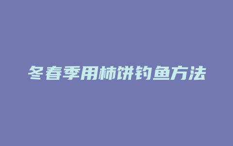 冬春季用柿饼钓鱼方法