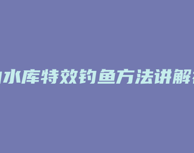 山水库特效钓鱼方法讲解视屏