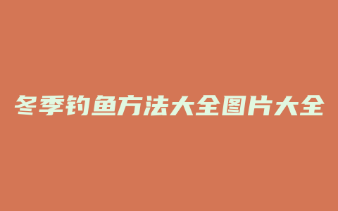 冬季钓鱼方法大全图片大全图片大全