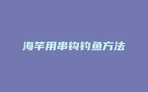 海竿用串钩钓鱼方法