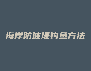 海岸防波堤钓鱼方法